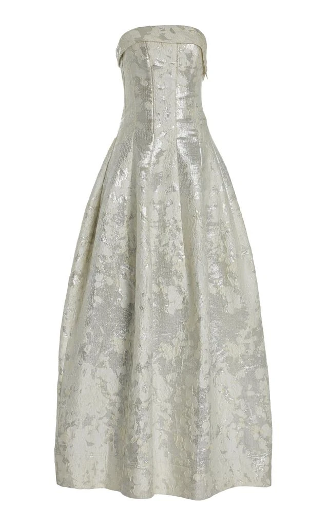 SIMKHAI SIMKHAI - Octavia Strapless Gown - Silver - US 10 - Moda Operandi 1