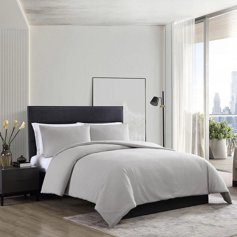 Vera Wang Waffle Pique  Comforter Set, Queen 7