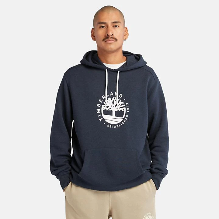 Timberland Logo Hoodie with Tencel™ Lyocell and Refibra™ technology for Men in Navy 6