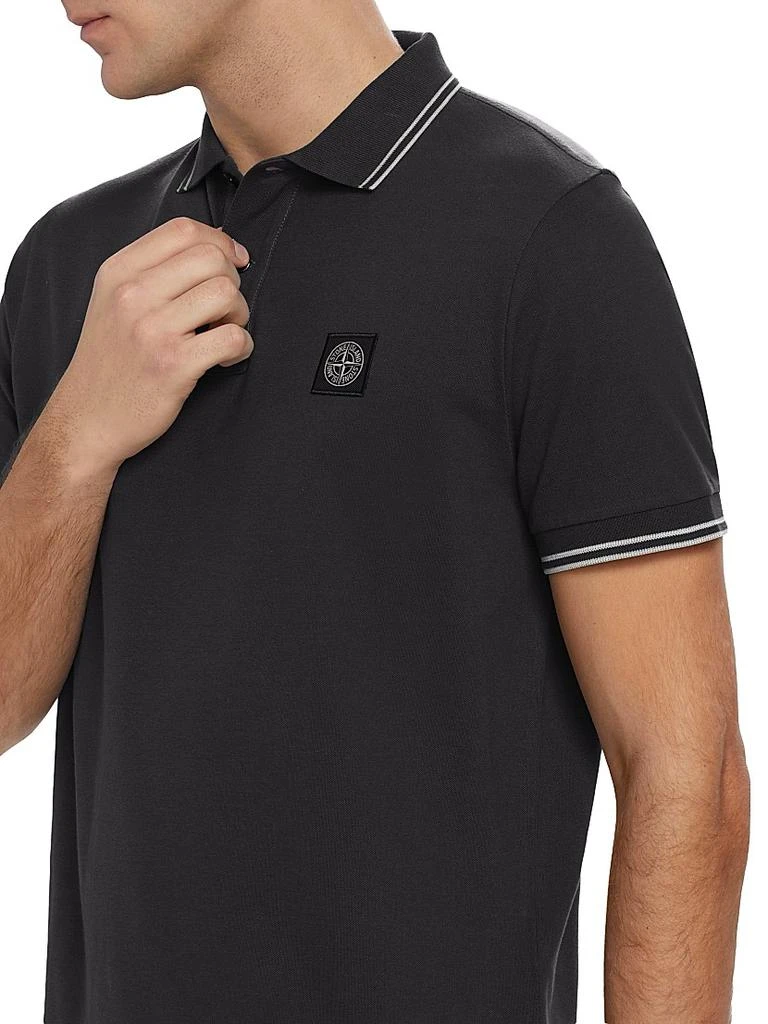 Stone Island Cotton-Blend Patch Polo Shirt 6