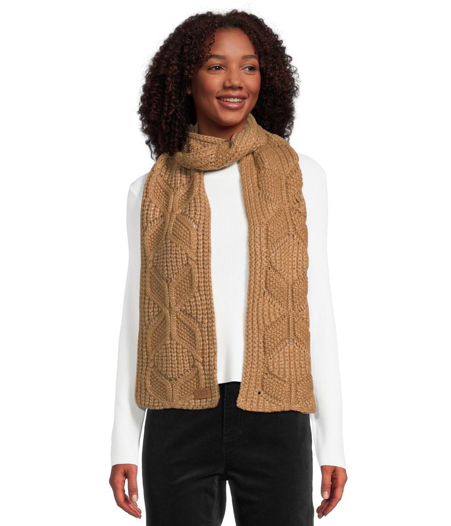 UGG アグ Rib Edge Repeating Logo Graphic Scarf UGG Rib Edge Repeating Logo Graphic Scarf - Scarves