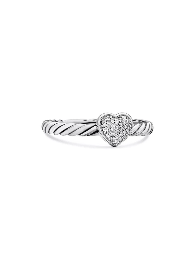 David Yurman Cable Collectibles Heart Ring With Diamonds 1