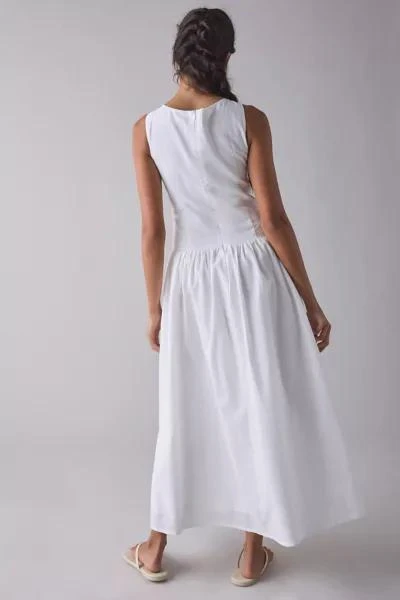 Kiss The Sky Kiss The Sky Boatneck Button-Front Drop Waist Midi Dress 3