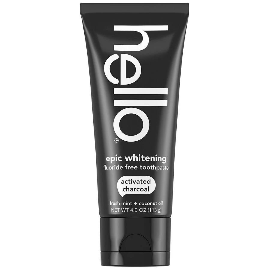 Hello Epic Whitening Charcoal Fluoride Free Toothpaste, Adult Fresh Mint 6