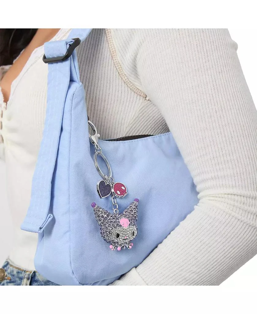 Hello Kitty Sanrio Kuromi Crystal Keychain with Skull 
Heart Charms 5