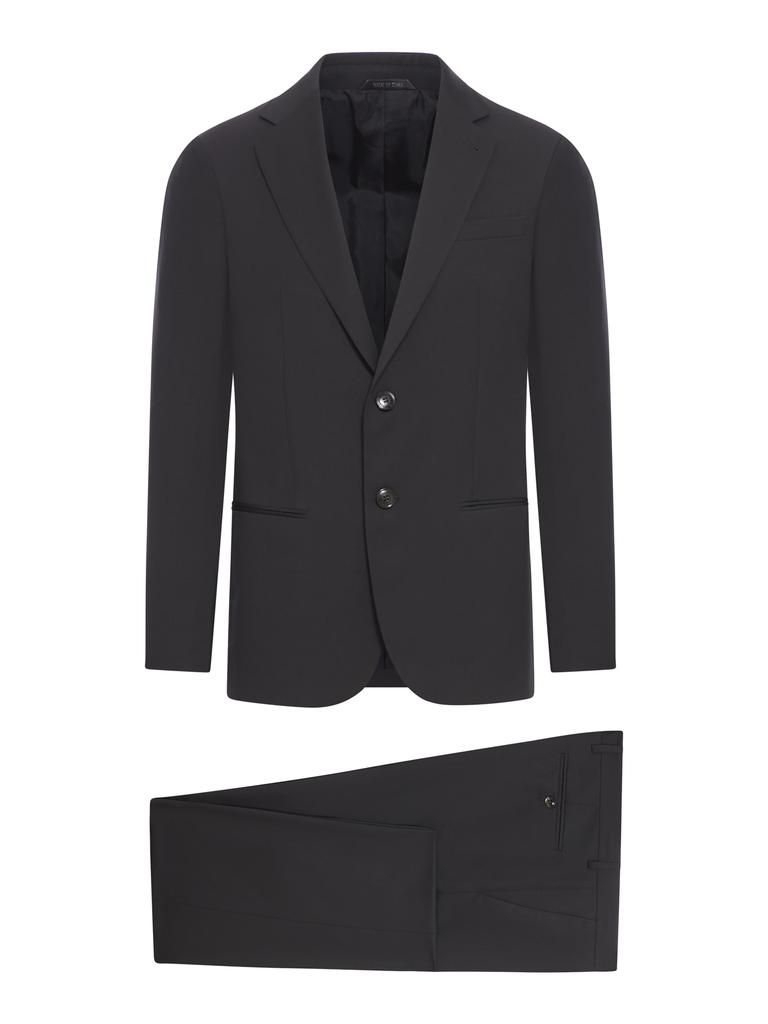 Giorgio Armani Soho Virgin Wool Suit Navy at CareOfCarl.com