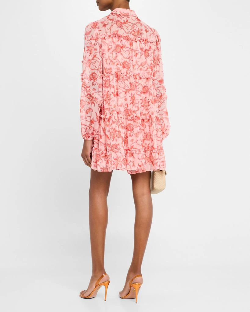 Cinq a Sept Kennedy Paisley Long-Sleeve Mini Dress 3