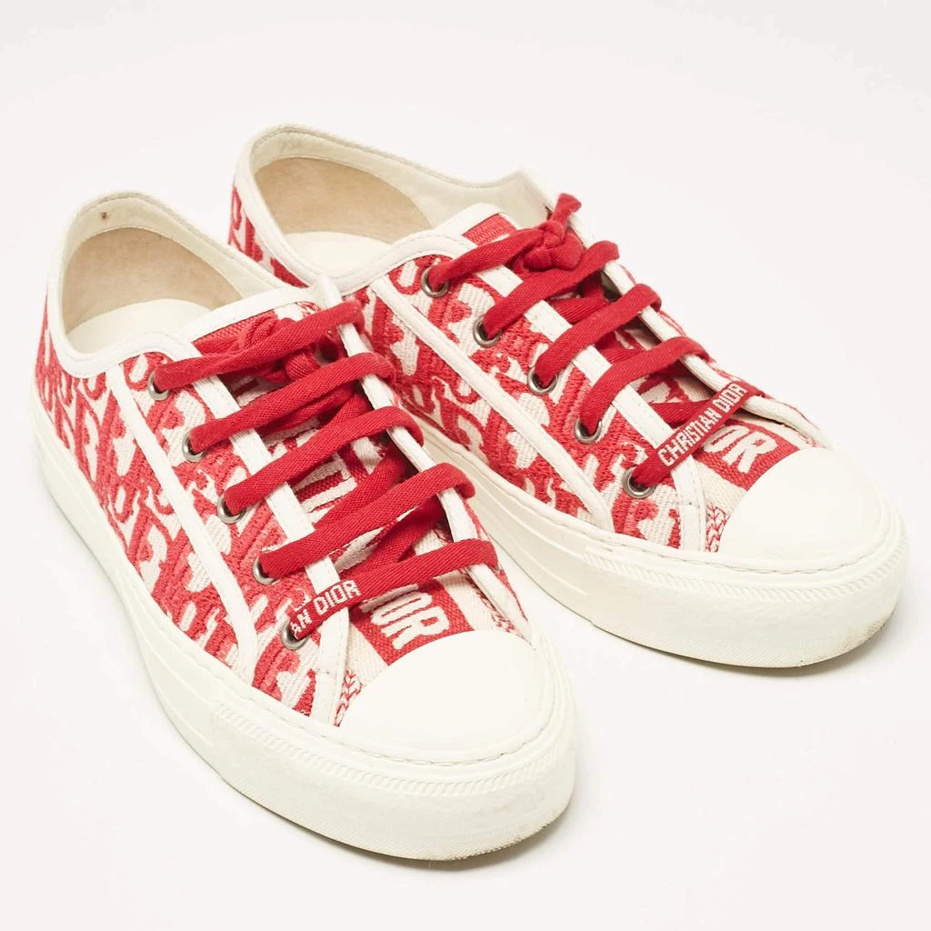 Dior Dior Red Oblique Canvas Walk'n'Dior Sneakers Size 36.5 4