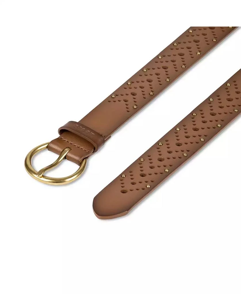 Levi's Women's Studded Fully Adjustable Perforated Leather Belt 2