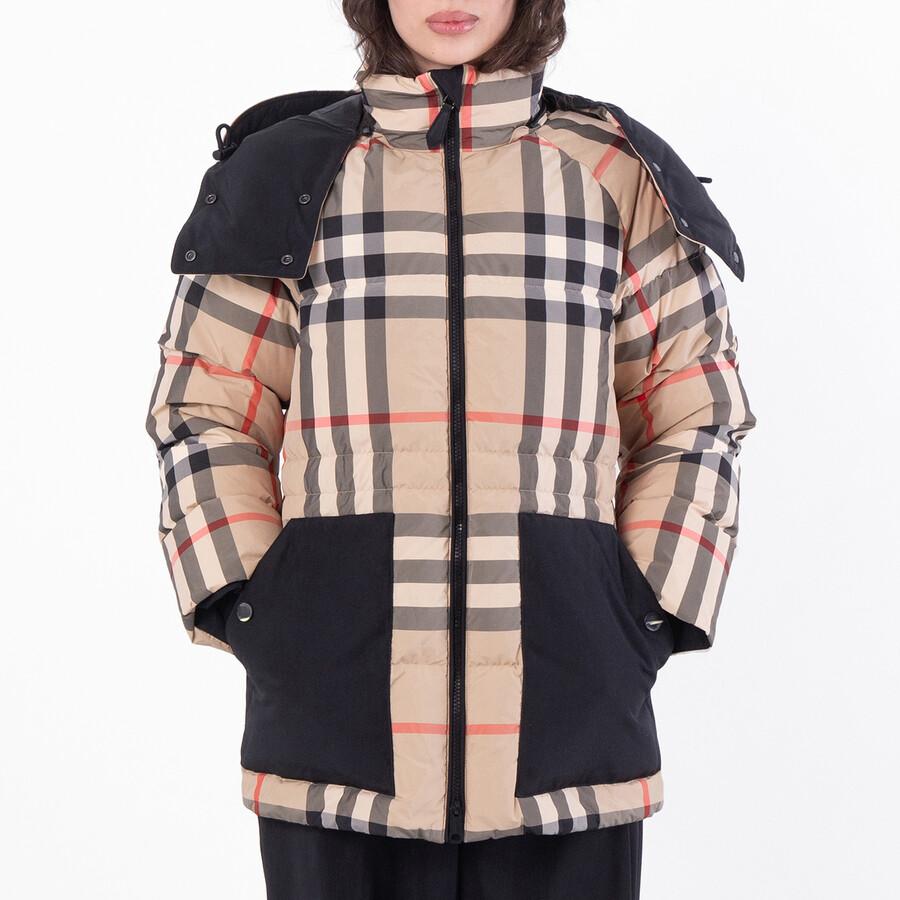 Burberry Checked Hooded Puffer Jacket