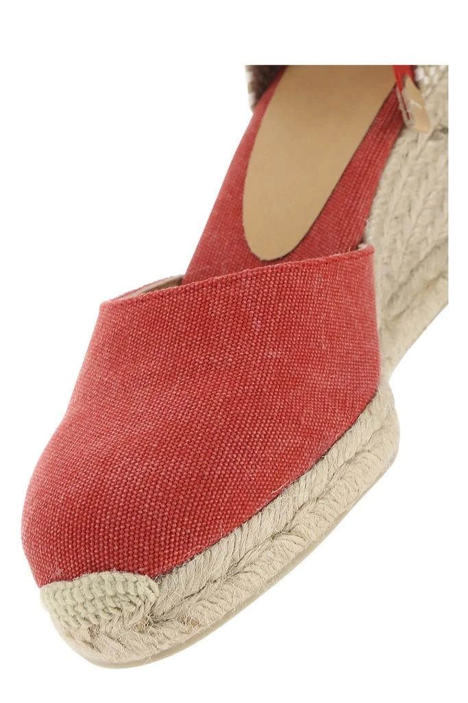 Castaner Red canvas Carina wedges 3