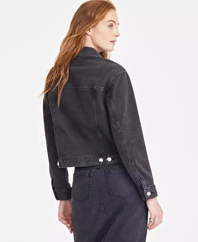 On 34th Women's Braided-Trim Trucker Denim Jacket, Exclusively at Macy's 4