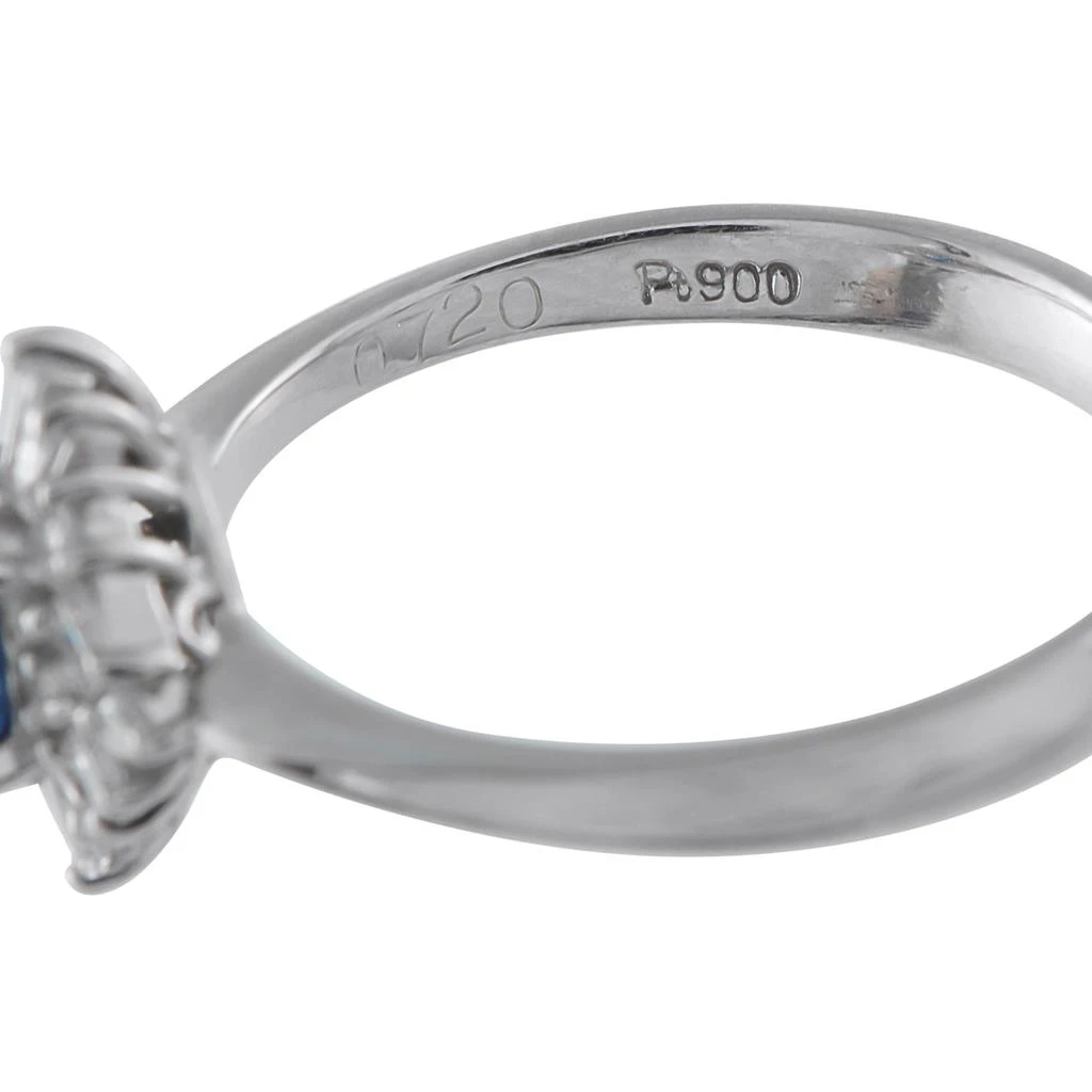LB Exclusive Platinum 0.29 ct Diamond and 0.72 ct Sapphire Ring  MF23-010226 4