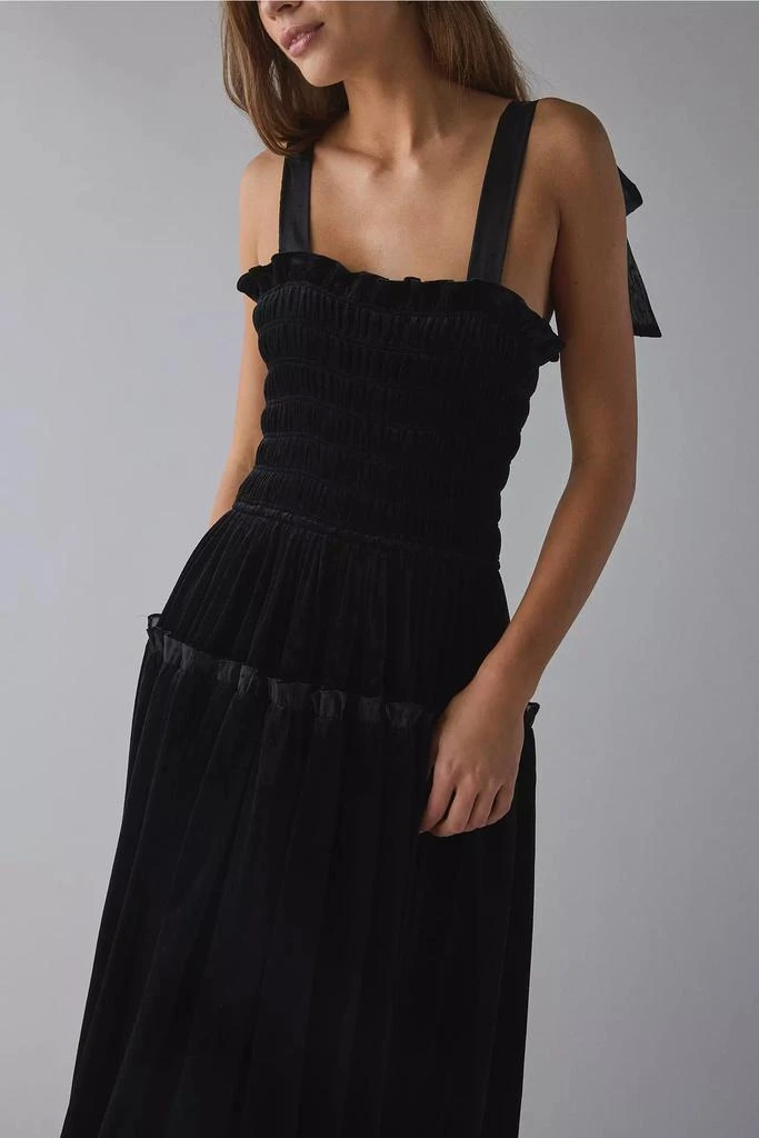 En Saison En Saison KcKenna Smocked Tie-Strap Midi Dress 4