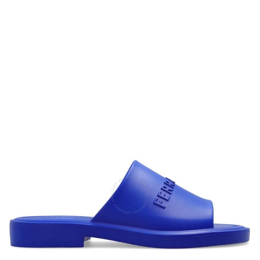 Salvatore Ferragamo Leather Slides black 7-US - Sandals