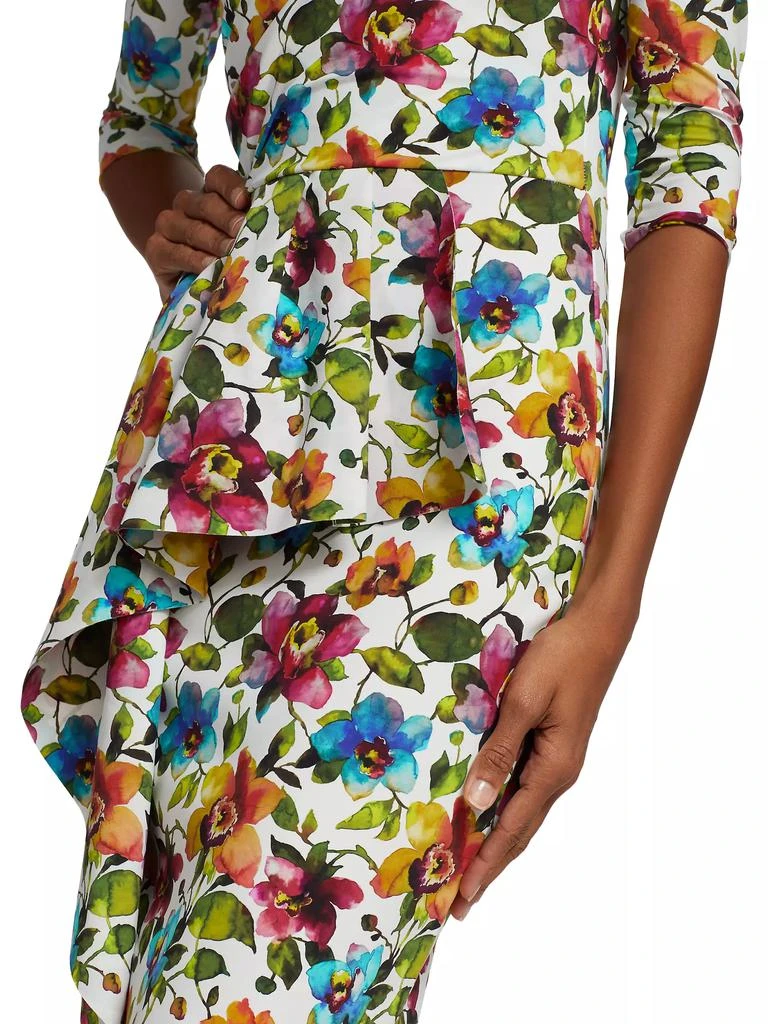 Chiara Boni EXCLUSIVE Long-Sleeve Floral Gown 6