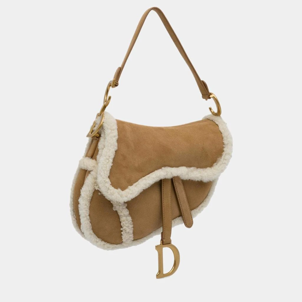 Dior Dior Brown Shearling Saddle Bag 2