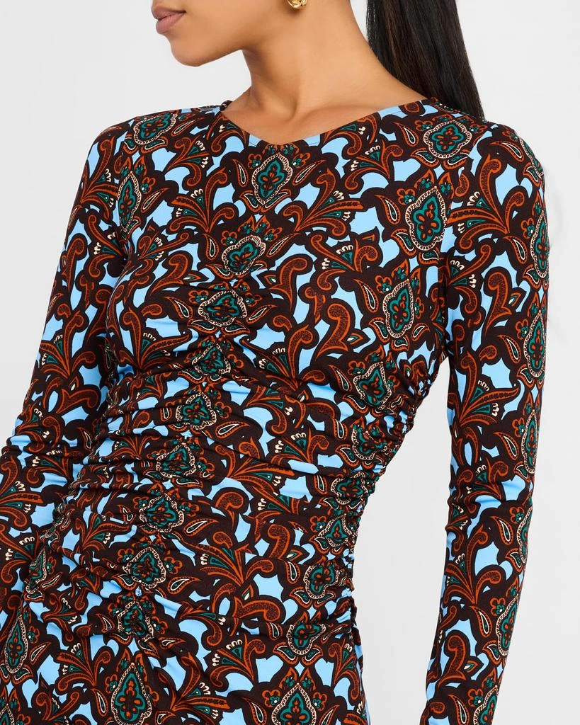 Cara Cara Maisy Long-Sleeve Floral Ruched Midi Dress 5