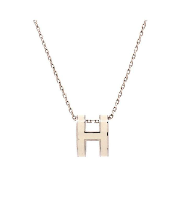 Pre-Owned HERMÈS Mini Pop H Pendant Chain Necklace Metal and Enamel, 16"