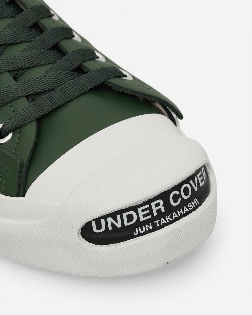 Shop Men's Toe Logo Leather Sneakers Green on Sale at
