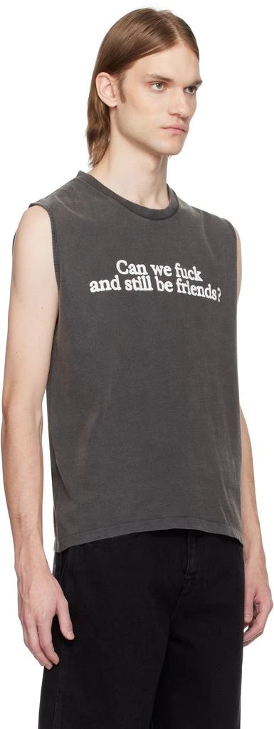 Carne Bollente SSENSE Exclusive Black Benefits With Friends Tank Top 2