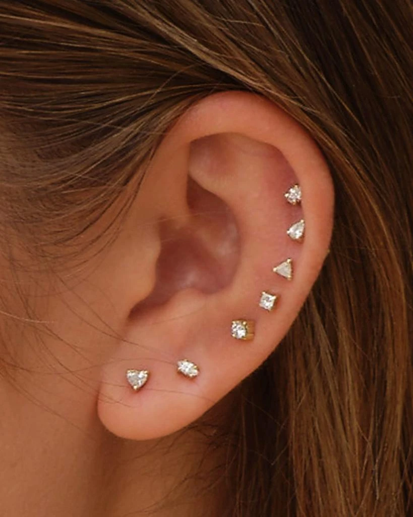 Jennifer Meyer Round Brilliant-Cut Diamond Stud Earring, Single 2
