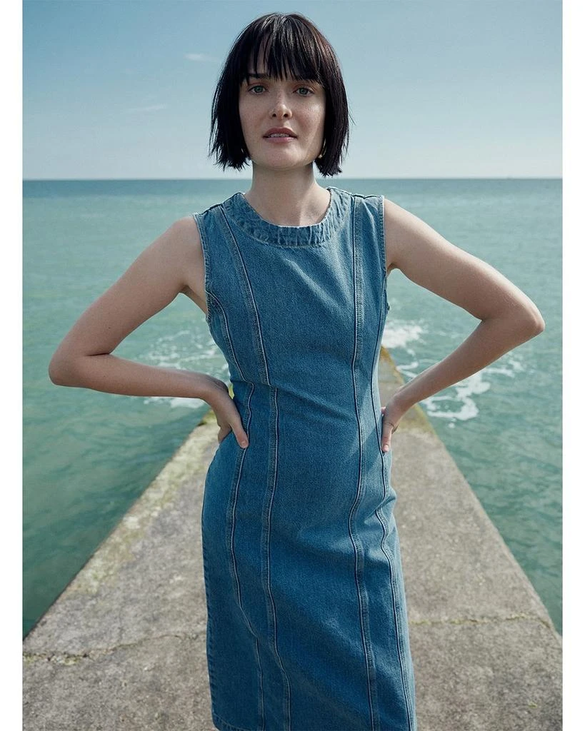 Whistles Sleeveless Denim Midi Dress 7