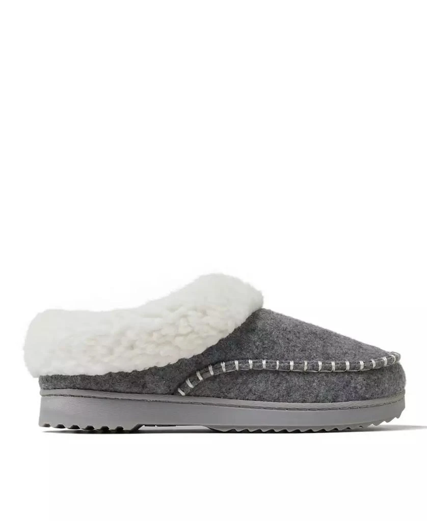 Dear Foams Women's Nyla Felted Plaid Moc Toe Clog Slippers 2