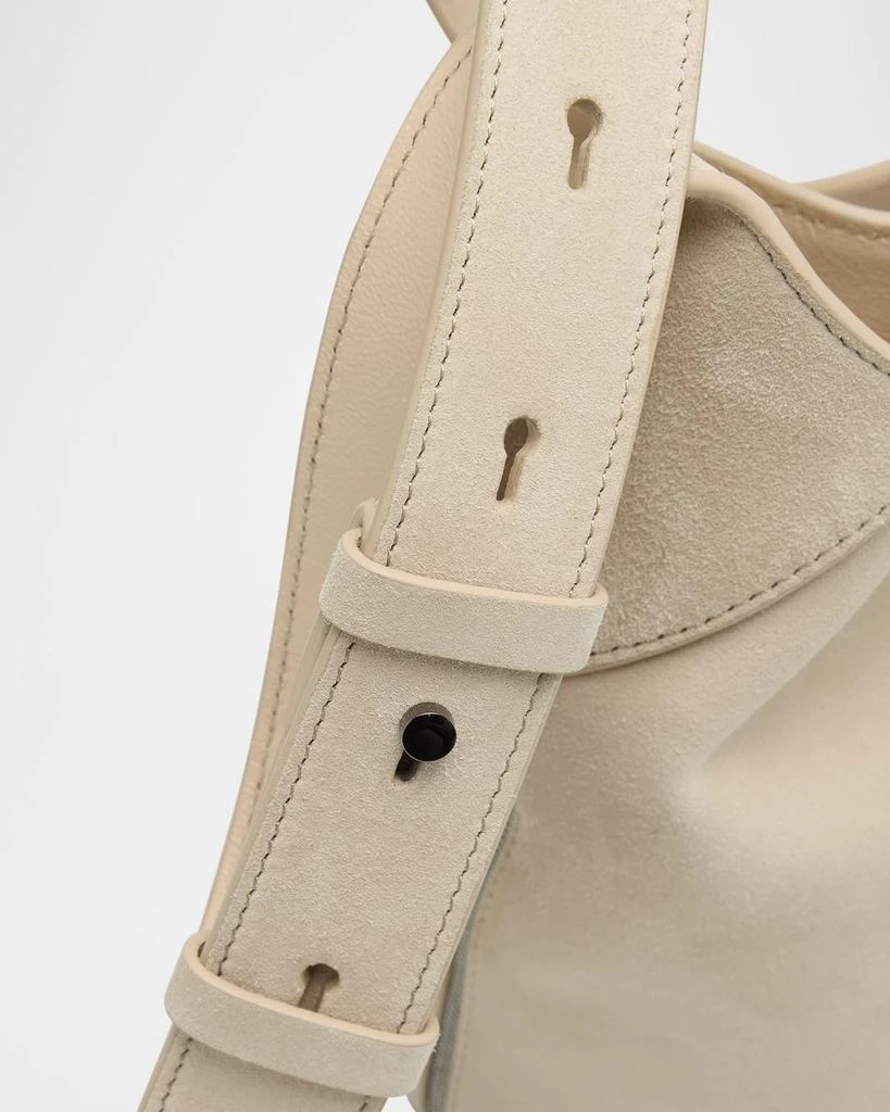 Brunello Cucinelli Structured Small Suede Bucket Bag 5