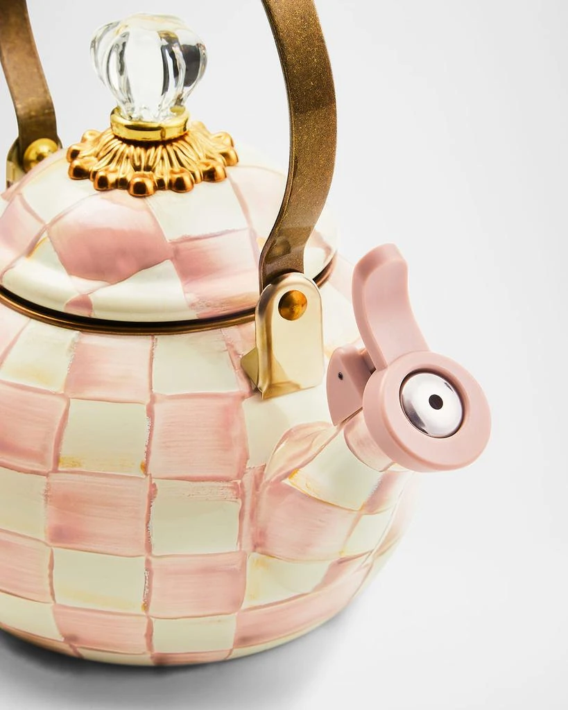 MacKenzie-Childs Rosy Check Whistling Tea Kettle 3