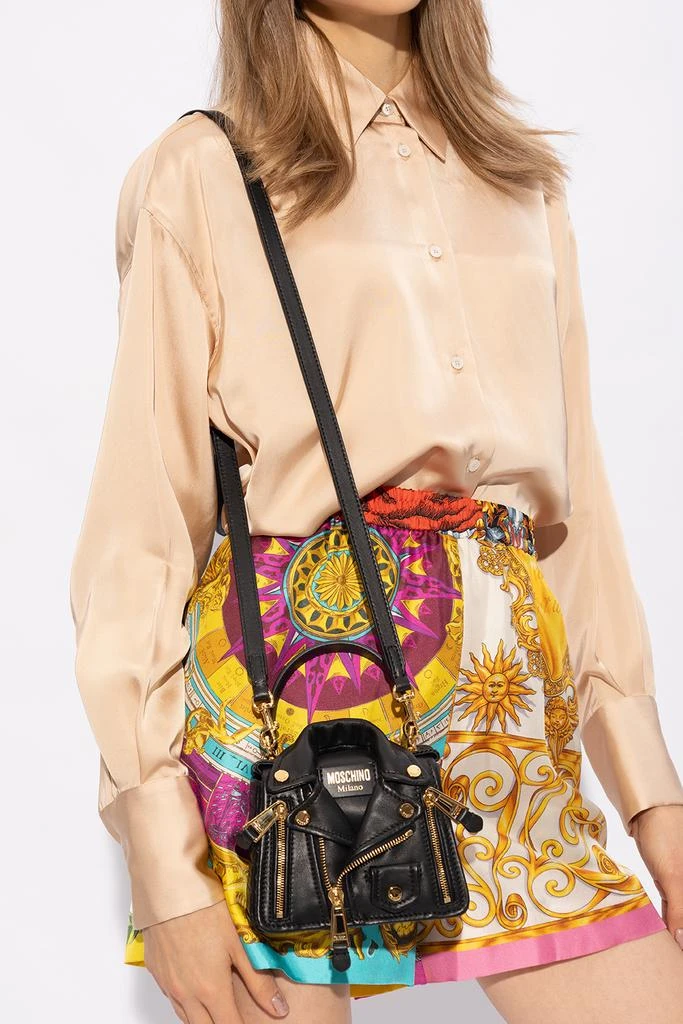 Moschino Shoulder bag with biker jacket motif 2