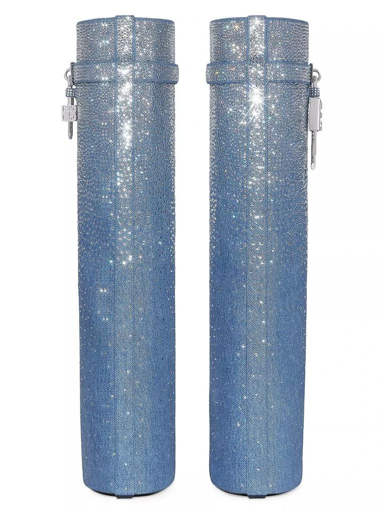 Givenchy Shark Lock Boots in Denim with Strass 5