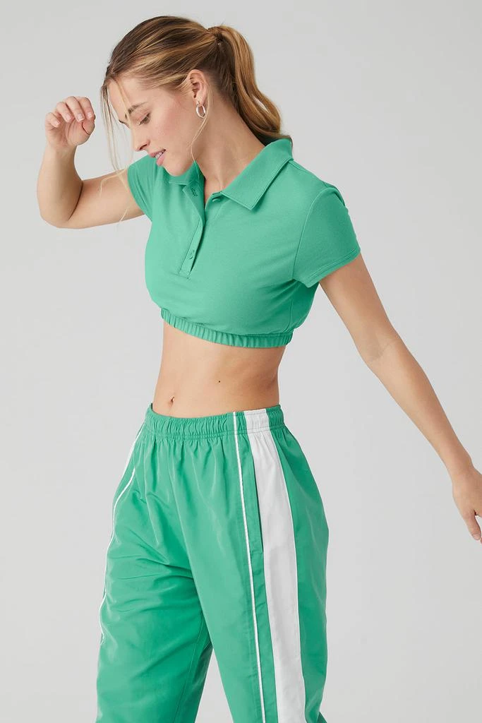 Alo Cropped Prestige Polo - Lettuce 3
