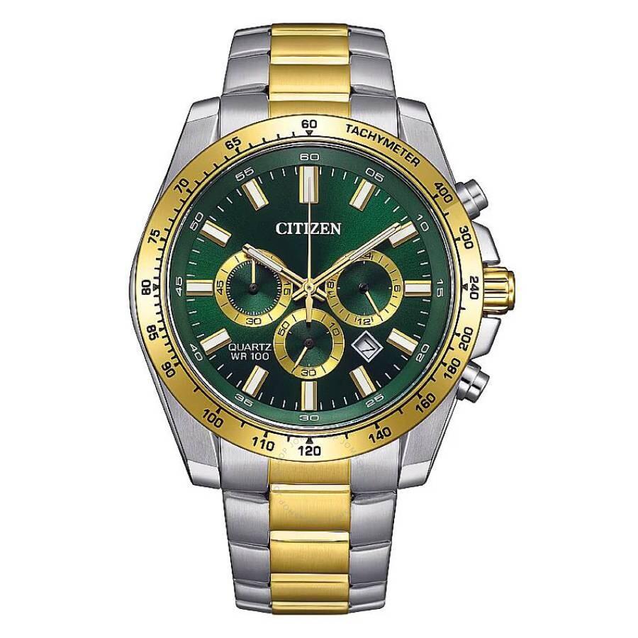 Citizen Sports Chronograph Quartz Green Dial Men's Watch AN8234-58X