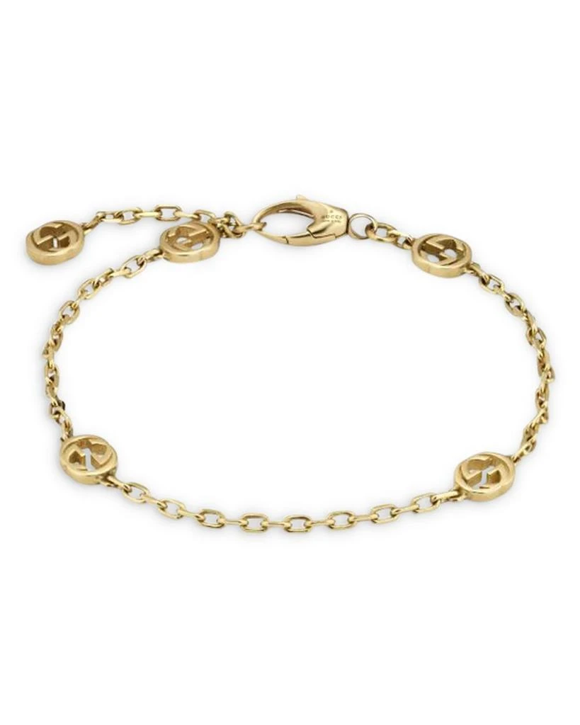 Gucci 18K Yellow Gold Interlocking G Link Bracelet 1