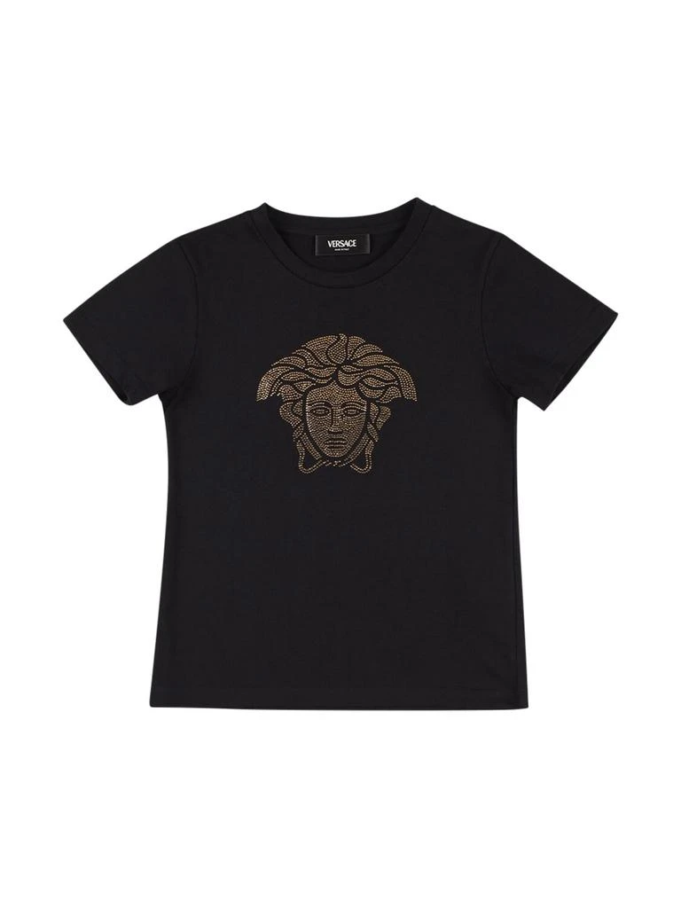 VERSACE Crystal Medusa Cotton Jersey T-shirt 1