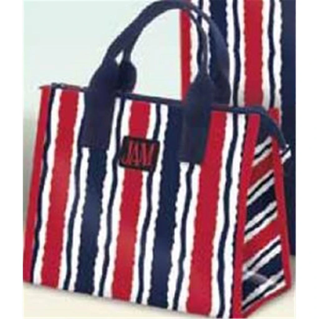 Joann Marie Designs Joann Marrie Designs P2LBMS Polypropylene Marina Stripe Lunch Bag - Red, White 
Blue