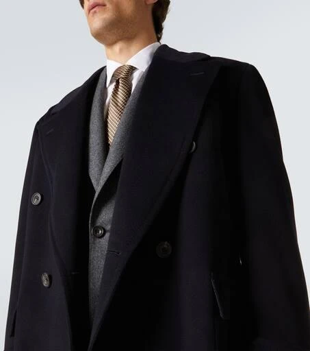 Thom Sweeney Double-breasted wool and cashmere overcoat 5