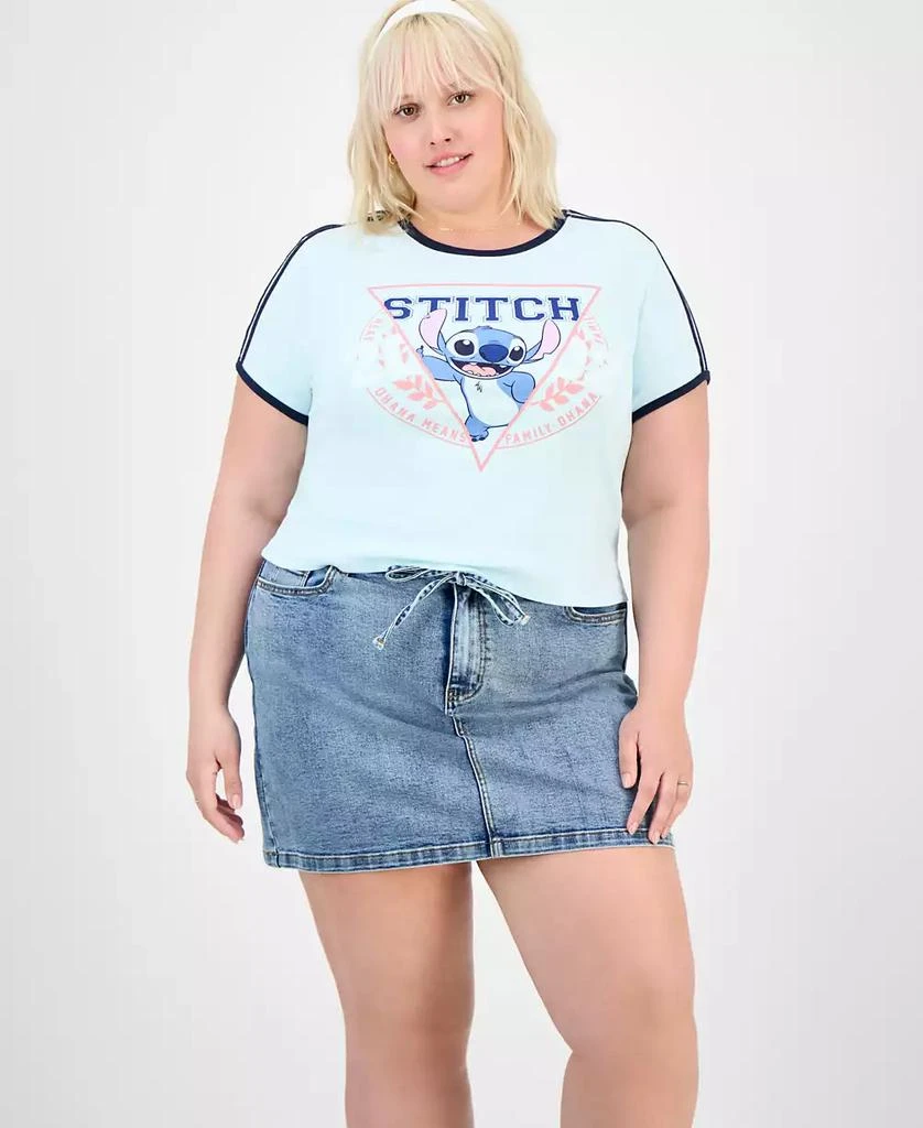 Disney Trendy Plus Athletic Stitch Ringer Tee 3