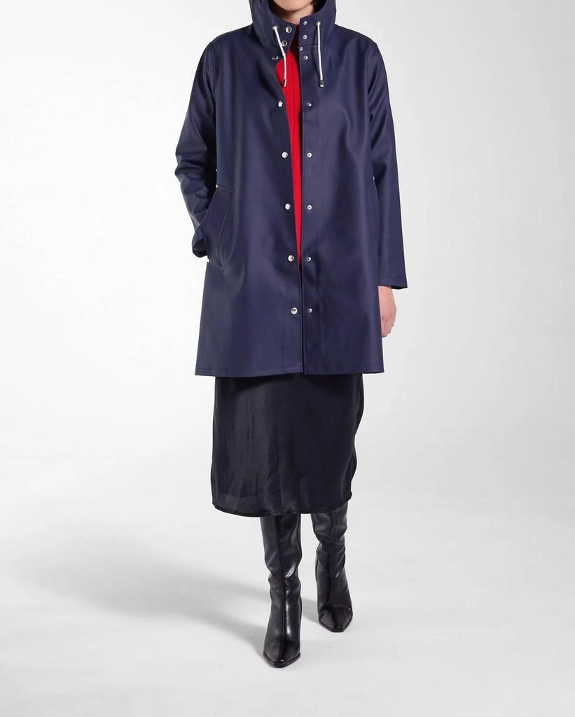 Stutterheim Mosebacke Raincoat Jacket In Navy 1