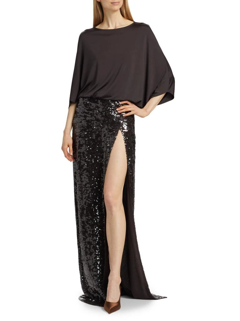 LAPOINTE Sequined Floor-Length Skirt 2