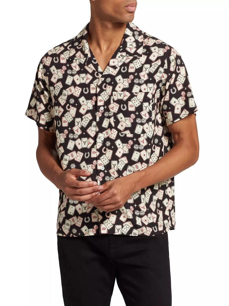 Midnight Rodeo Persistance of Memory Gambler Printed Camp Shirt 3