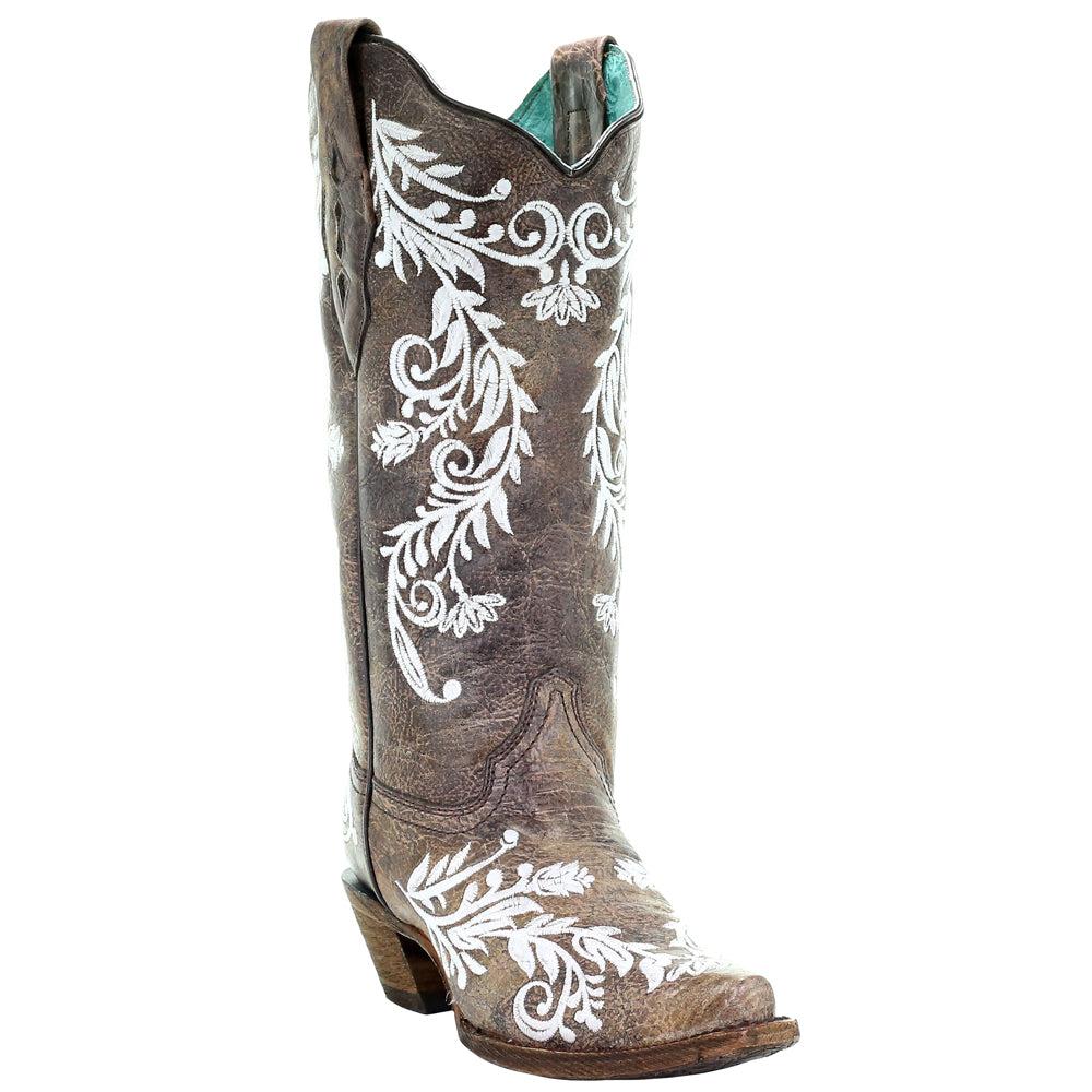 Corral Boots Glow In The Dark Studded Snip Toe Cowboy Boots