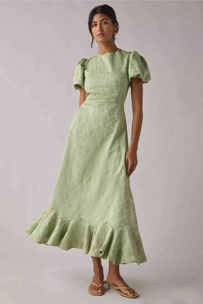 knee length dresses for ladies Sister Jane Ruffle Lace Oversized Midi Dress – Dolls Kill main image 0