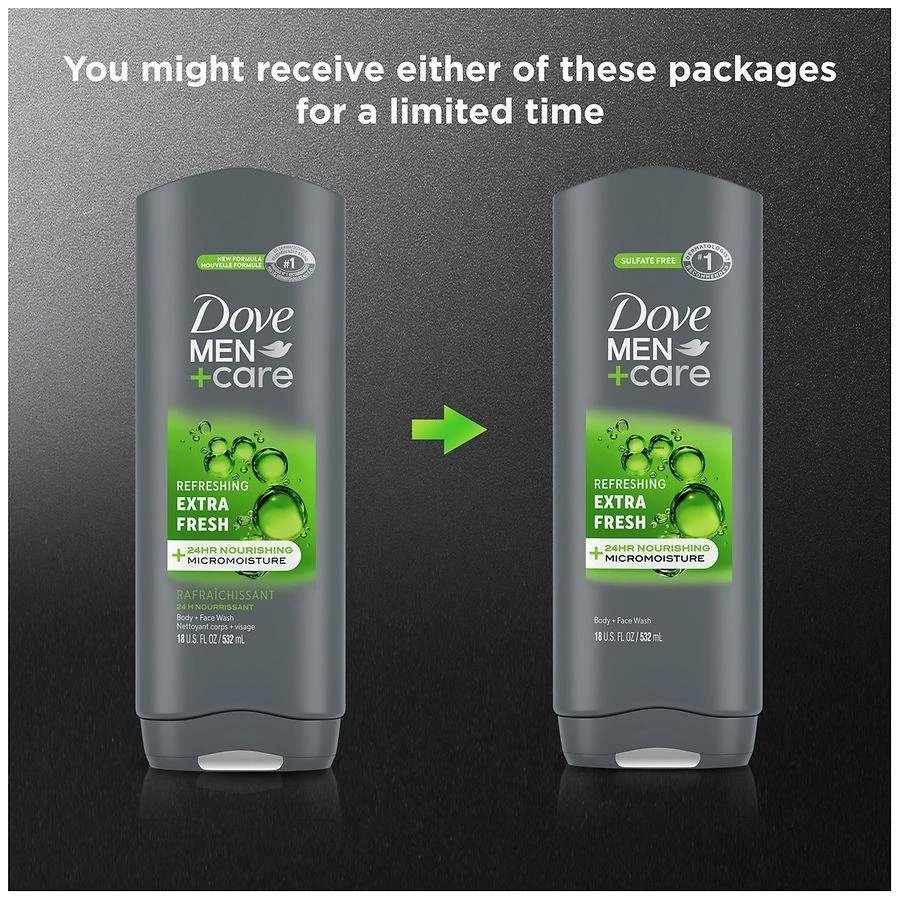 Dove Refreshing Body and Face Wash Extra Fresh 5