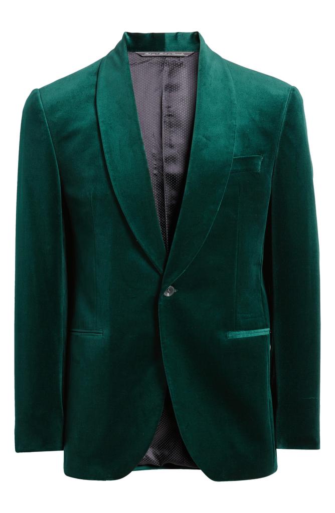 Jack Victor Edison Shawl Collar Stretch Velvet Dinner Jacket