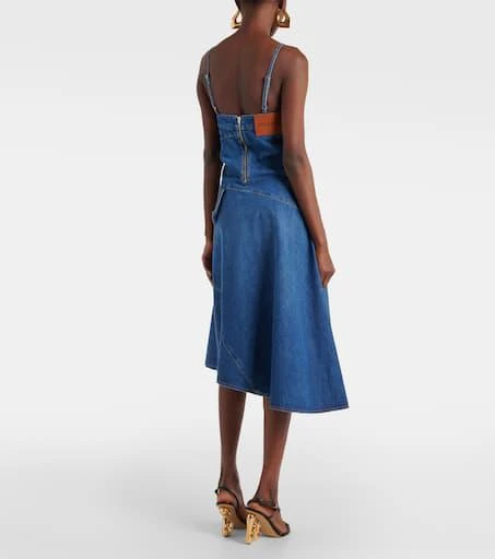 JW Anderson Asymmetric denim midi dress 3