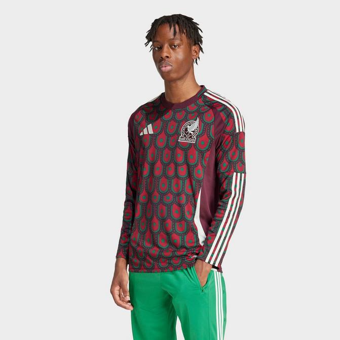 ADIDAS Men s adidas Mexico 2024 Home Long Sleeve Soccer Jersey Sleep Loungewear Free Shipping BeyondStyle