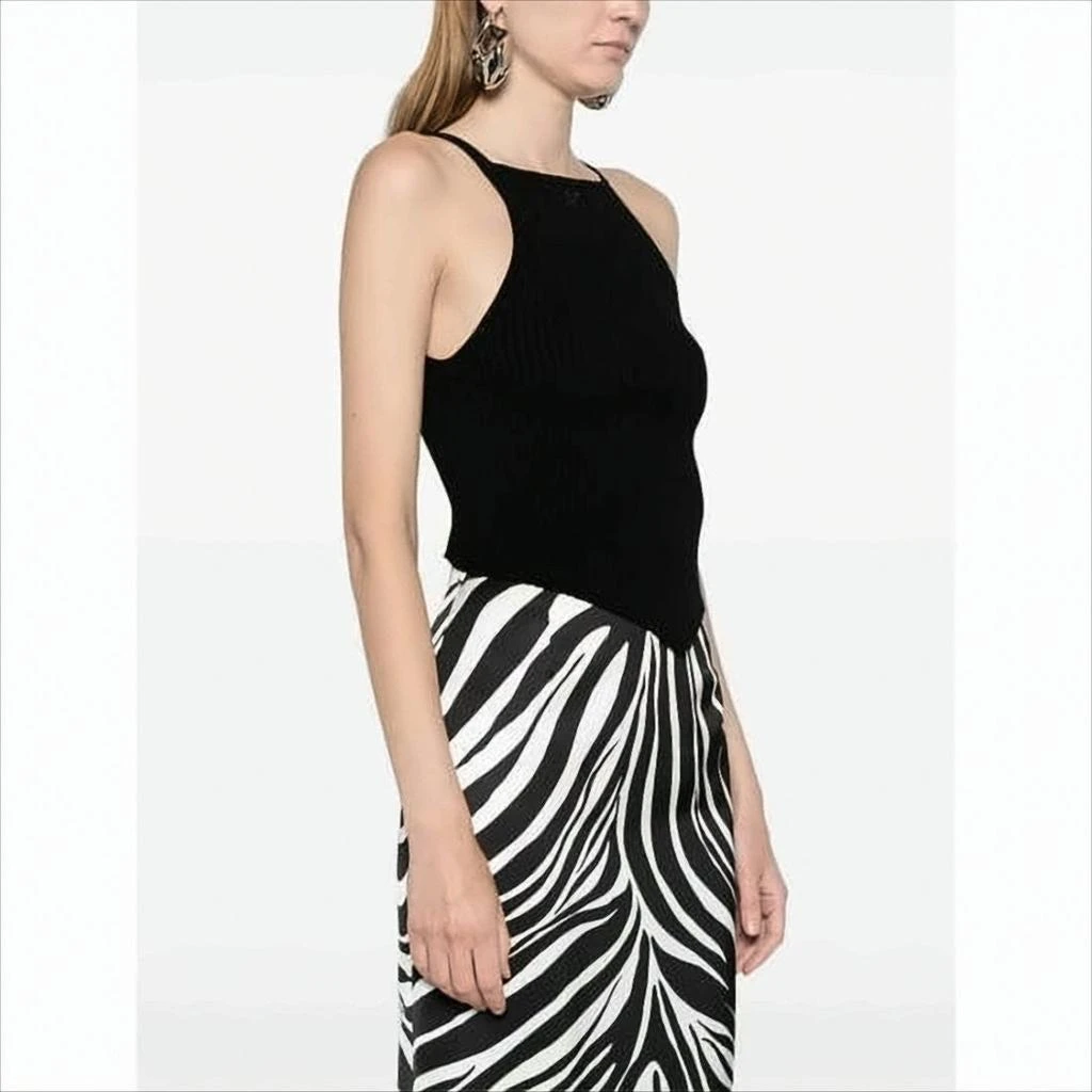 Courrèges Ribbed Sleeveless Bodysuit with High Neckline 3