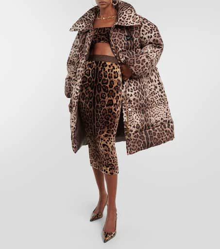 Dolce 
Gabbana Leopard-print velvet crop top 2